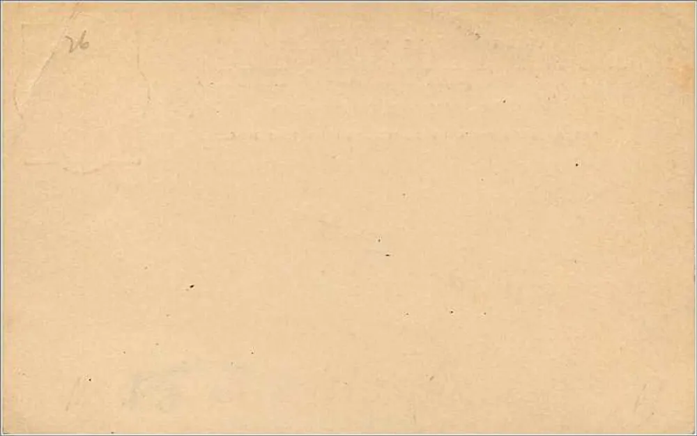 Britische Ansichtskarte — Universal Postal Union — 1 Penny-Stempel - Rückseite