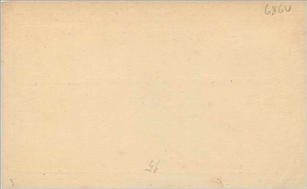 Englische Ansichtskarte — Briefmarke der Königin Victoria — 1890 - Rückseite