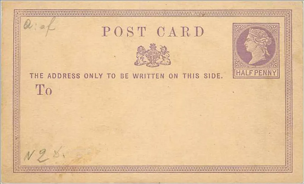Englische Postkarte — 1/2 Penny-Stempel — Verlag nicht sichtbar - Vorderseite