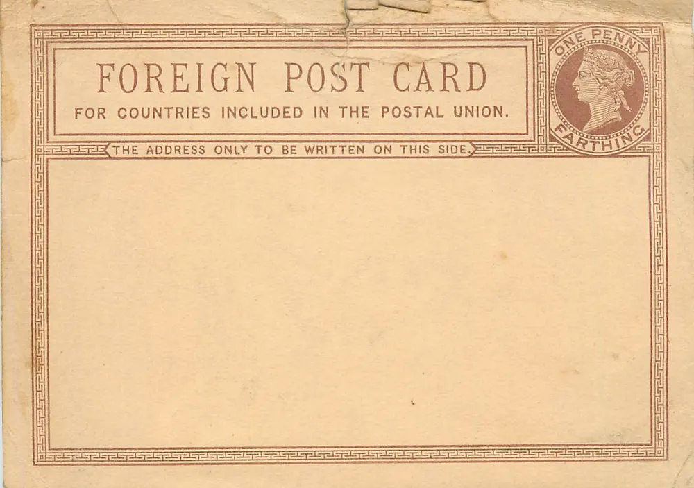 Ausländische Karte — Universal Postal Union — 1 Penny Farthing - Vorderseite