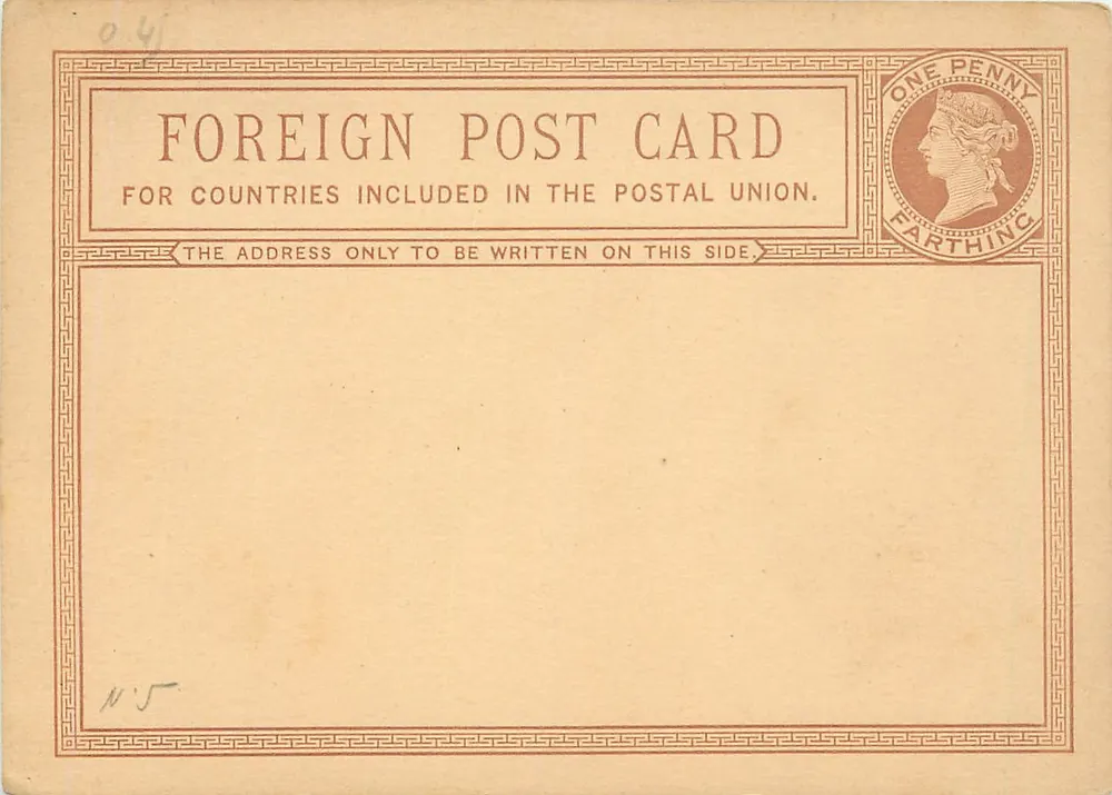 Ausländische Ansichtskarte — Universal Postal Union — 1 Penny Farthing - Vorderseite