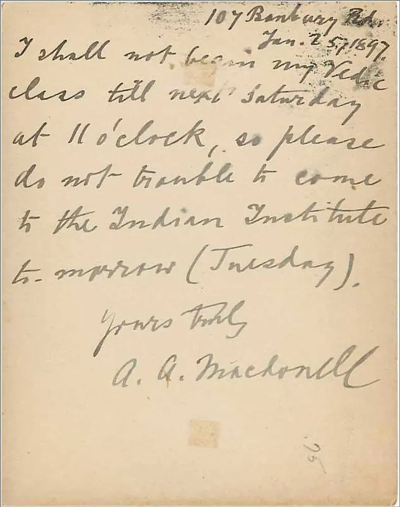 Oxford — datierter Postkarte vom Januar 1897 — anonymer Verlag, Seriennummer nicht sichtbar - Rückseite