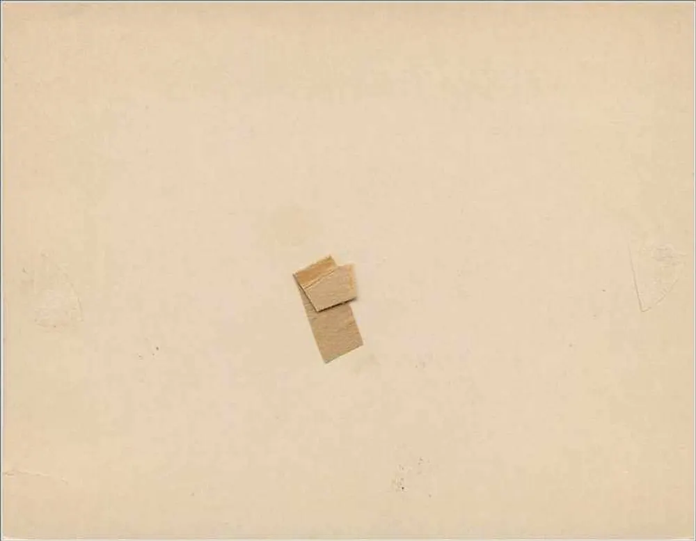 Englische Karteikarte — ½ Penny Victoria-Stempel — Rückseite mit Kleberesten - Rückseite