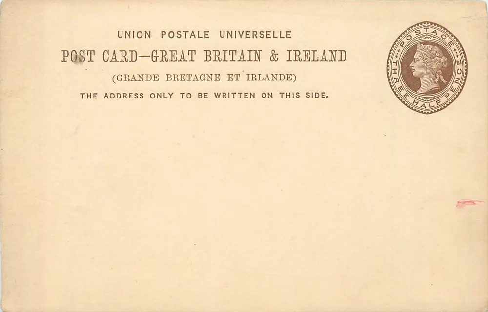 Antike Ansichtskarte — Großbritannien und Irland — 3 Pence-Stempel - Vorderseite