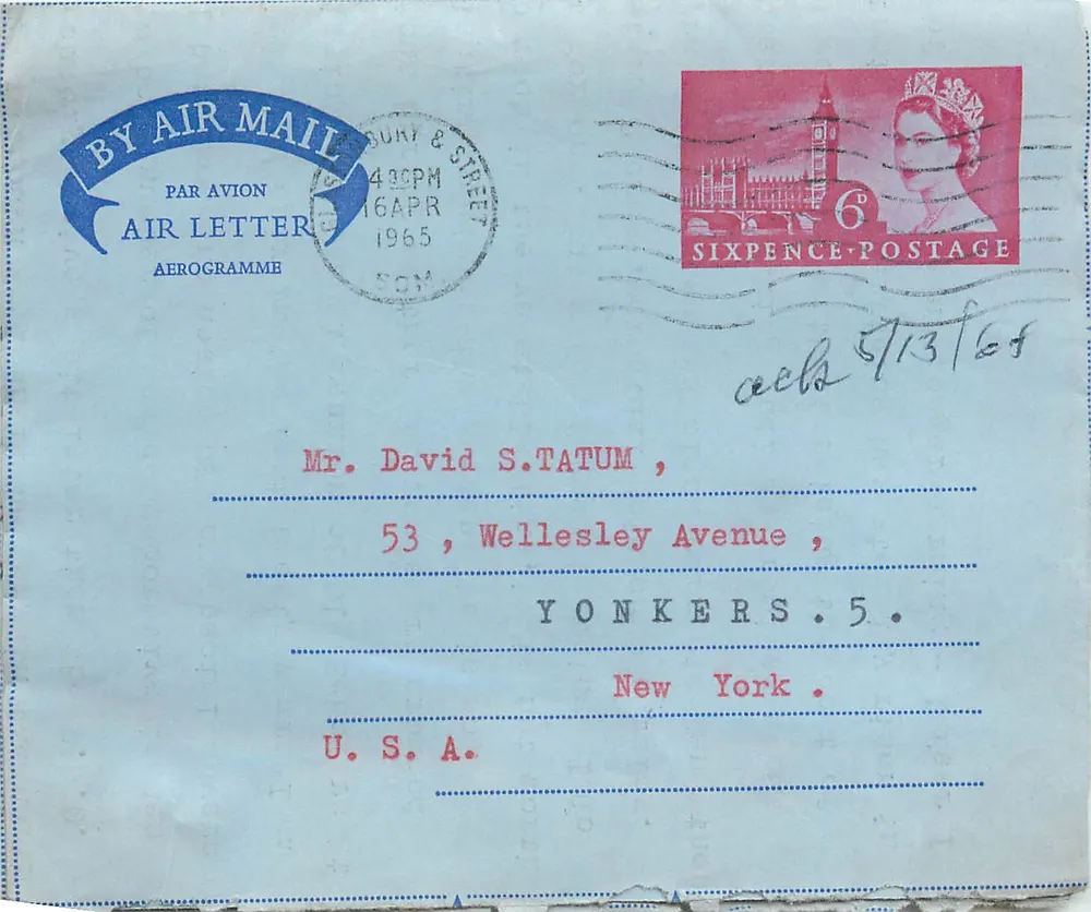 Luftbildkarte — Somerset, England nach Yonkers, New York — Verlag nicht sichtbar - Vorderseite