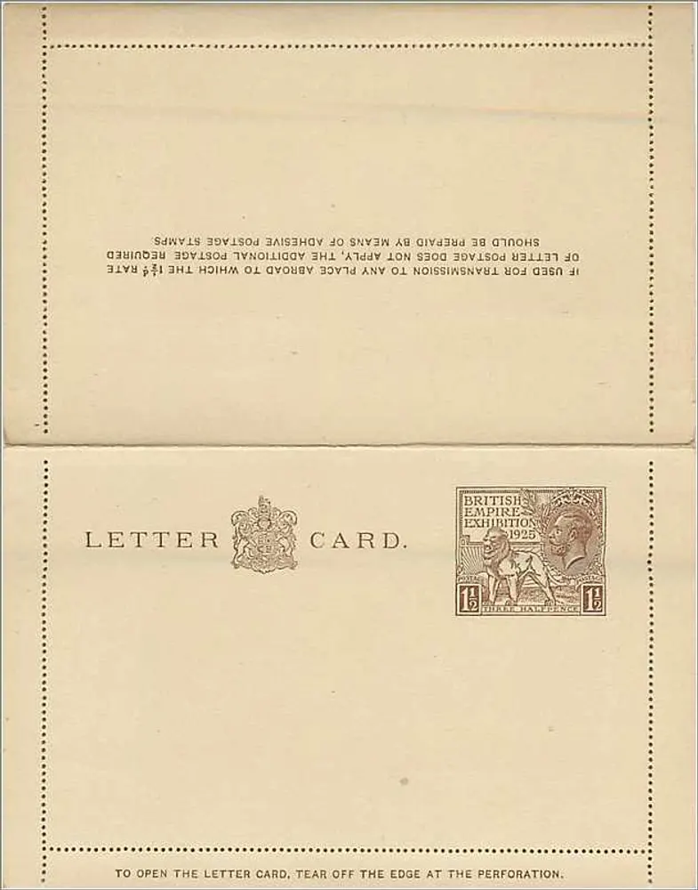 Briefkarte — British Empire Exhibition 1925 — Verleger nicht sichtbar - Vorderseite