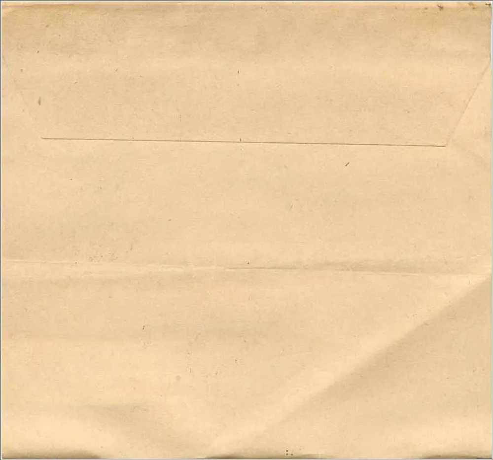Englische Postkarte an Paris adressiert — Halbpfennig-Stempel - Rückseite