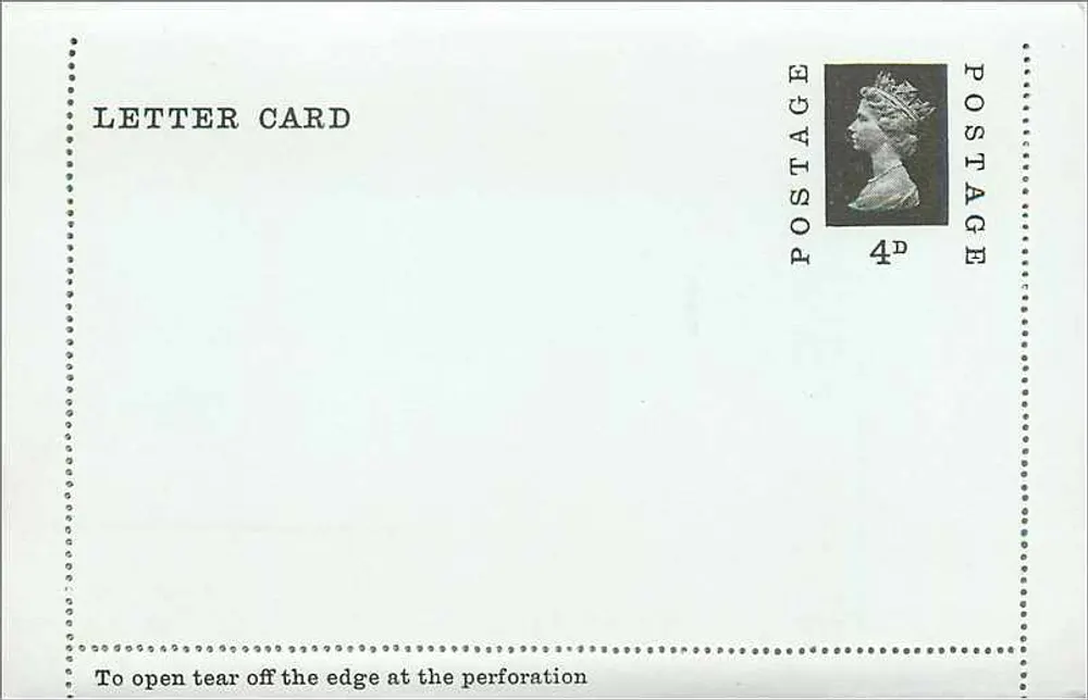 Briefkarte — 4 Pence — Verleger nicht sichtbar - Vorderseite
