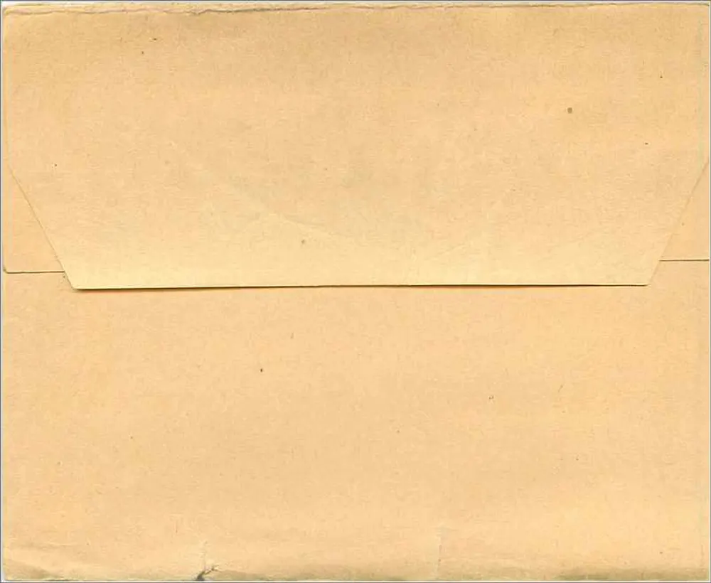 Briefumschlag mit Stempel — Profilporträt — 'HALFPENNY' — Kein gedruckter Text - Rückseite
