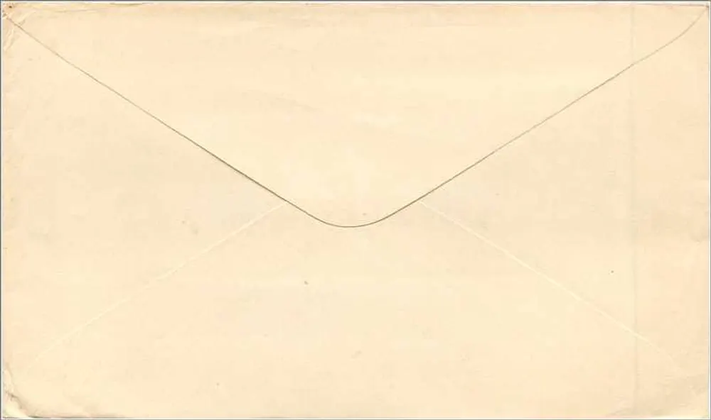 Briefumschlag — grüner Stempel 'Australian Express' — Kennzeichnung 'W.I.' - Rückseite