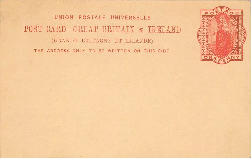Leere Karte — Großbritannien und Irland — 1 Penny-Stempel - Vorderseite