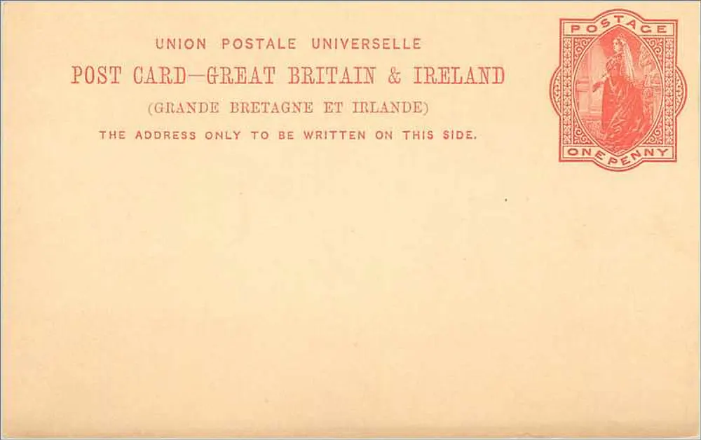 Universal-Karteikarte — Großbritannien und Irland — 1 Penny-Stempel - Vorderseite