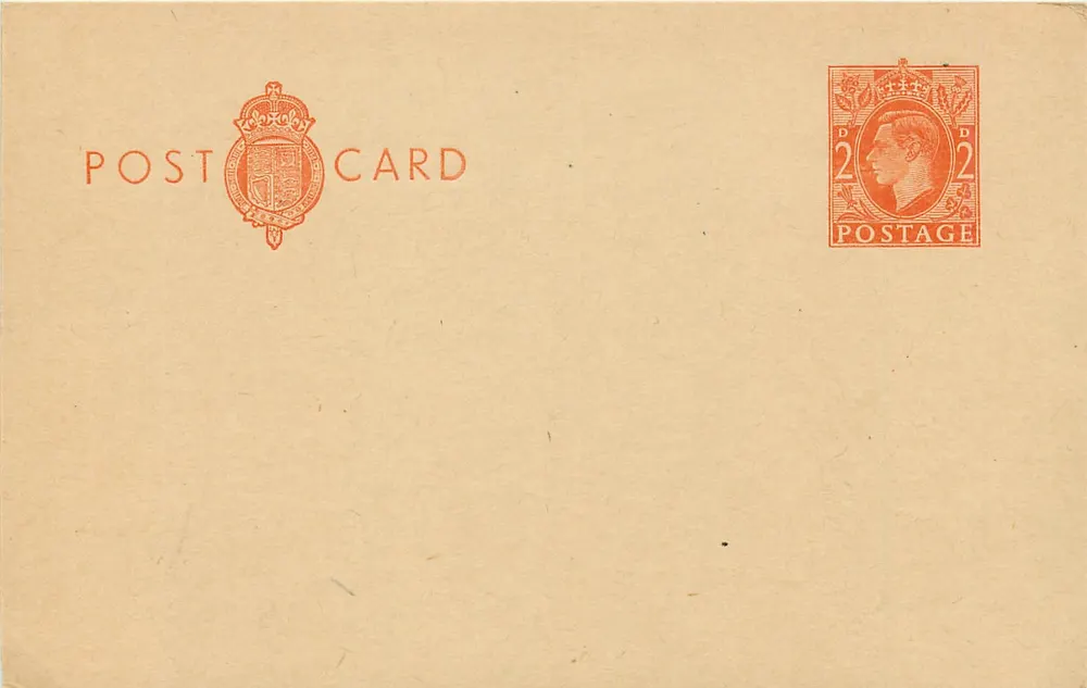 Britische Ansichtskarte — 2 Pence orangefarbener Briefmarke — Verlag nicht sichtbar - Vorderseite