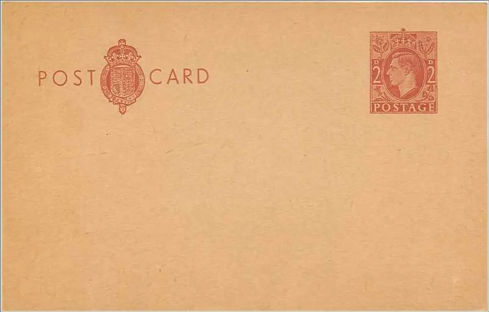 Britische Karteikarte — 2 Pence George V Stempel — Verlag nicht sichtbar - Vorderseite