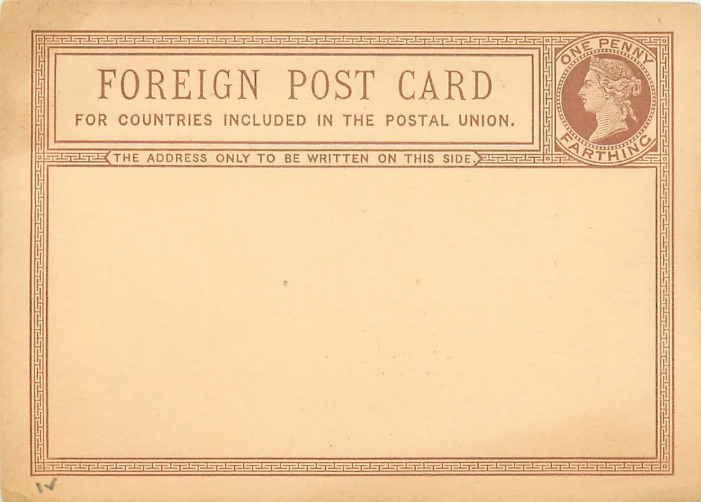 Ausländische Ansichtskarte — Universal Postal Union — 1 Penny-Farthing - Vorderseite
