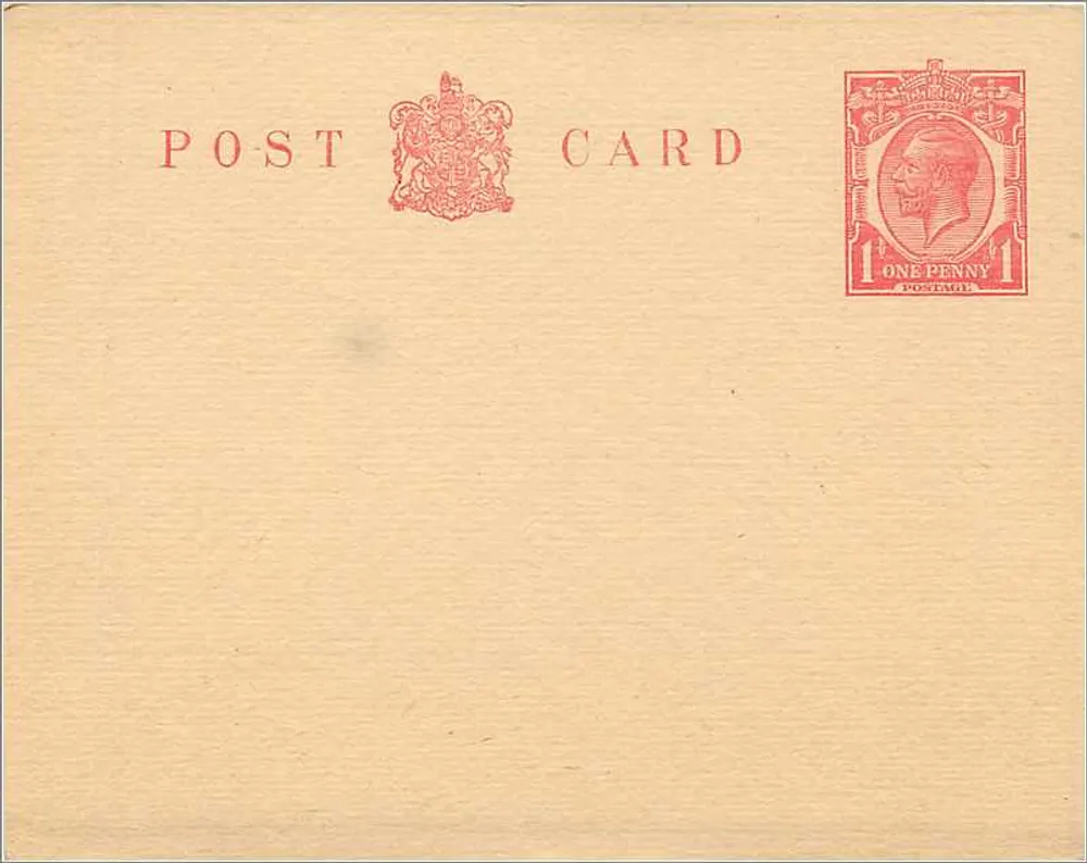 Britische Ansichtskarte — 1 Penny roter Stempel — Verleger Royal Mail - Vorderseite