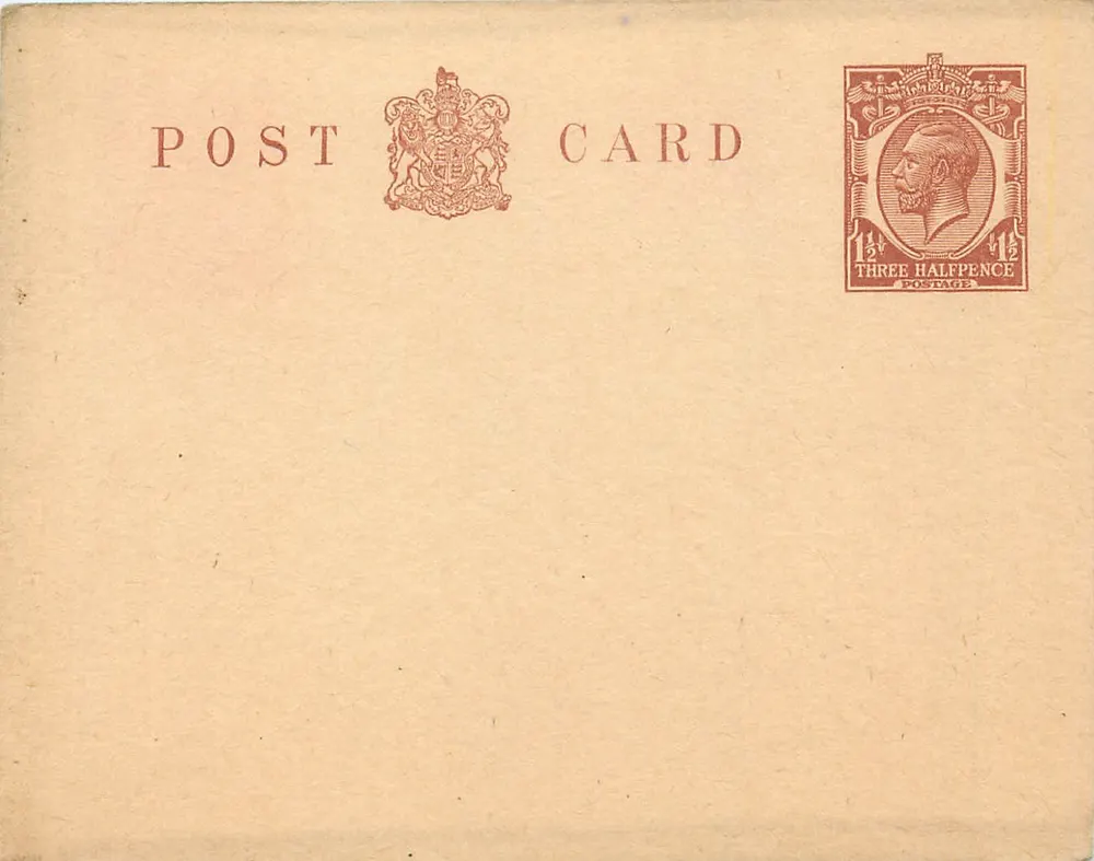Britische Ansichtskarte — 1 Schilling 3 Halbpence-Stempel (1913) — Verlag nicht sichtbar - Vorderseite