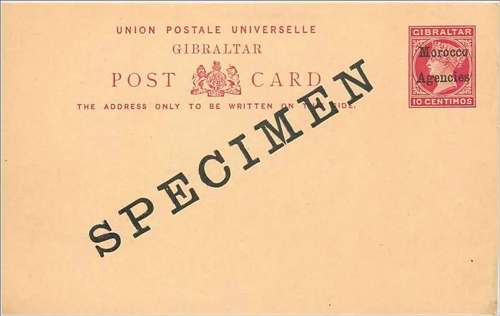 Gibraltar — Kartenprobe — Union Postale Universelle - Vorderseite