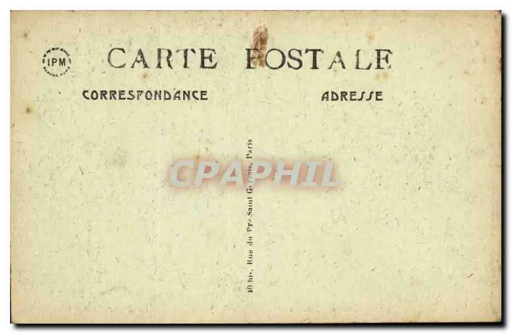 Paris - Jardin des Plantes — Der Pfau mit ausgebreiteter Schwanzfeder — Serie 235 - Rückseite