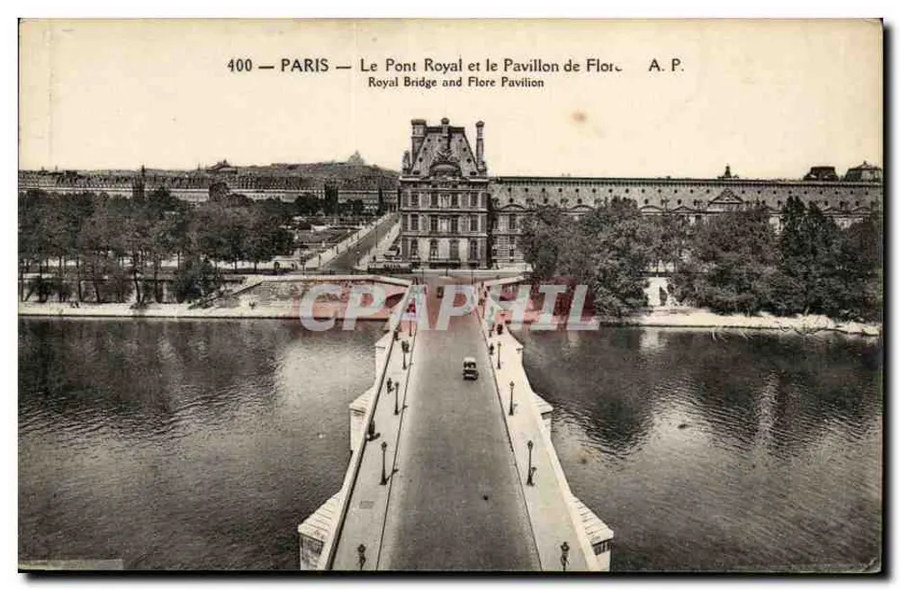 Paris — Der Königliche Brücke und das Pavillon de Flore — A.P. n°400 - Vorderseite