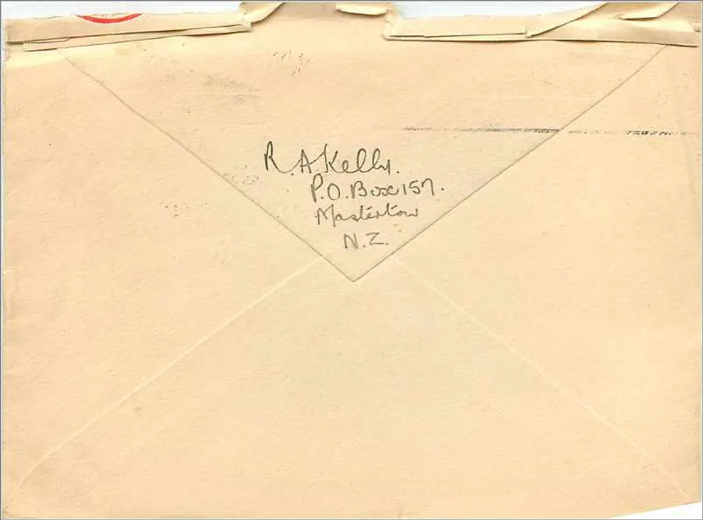 Masterton — Nachtschreiben für 27 Wörter — N.Z. 1927 - Rückseite