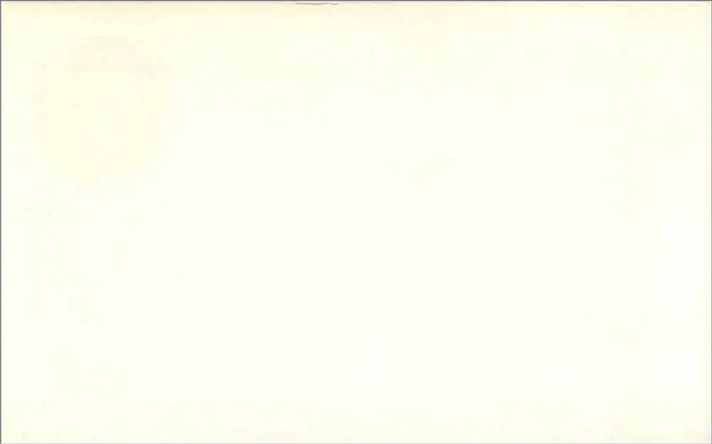 Weiße Ansichtskarte — roter achtseitiger 1p-Stempel — Verleger nicht sichtbar - Rückseite