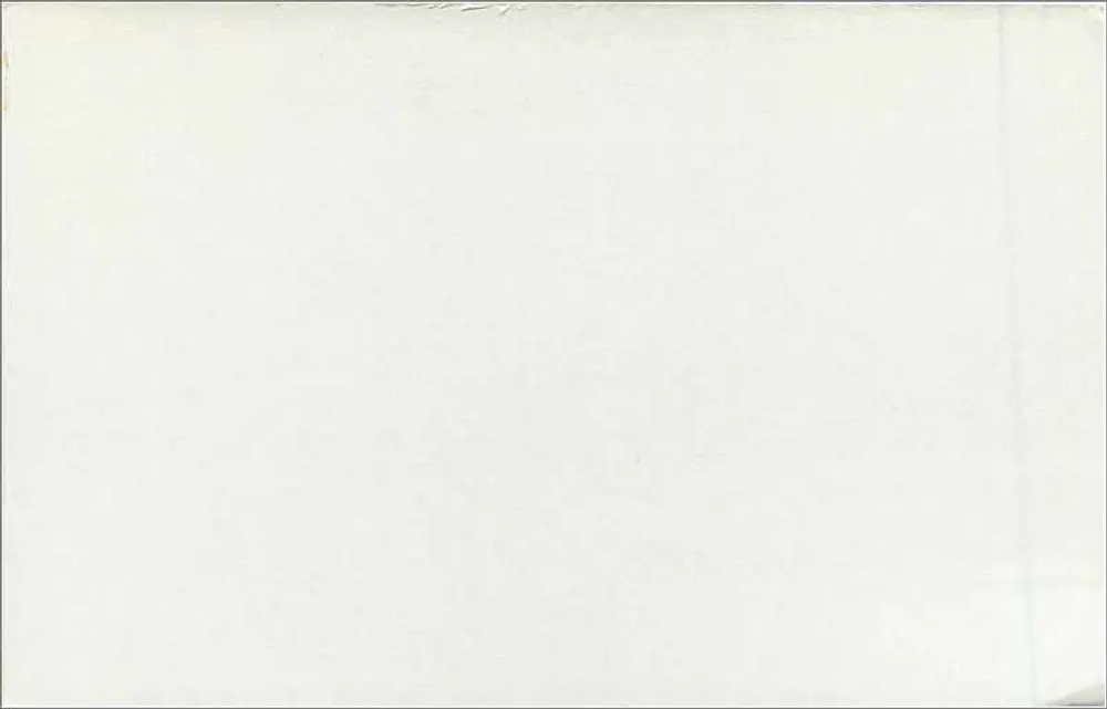 Leere Ansichtskarte — blauer oktaederförmiger 3p-Stempel der Queen Elizabeth II — Verlag nicht sichtbar - Rückseite