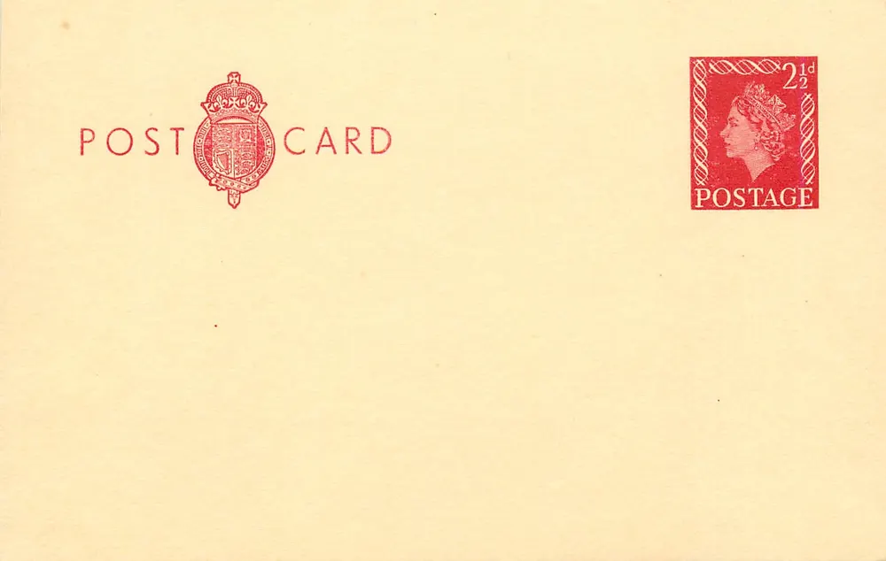 Britische Ansichtskarte — 2½d roter Stempel — Verleger nicht sichtbar - Vorderseite