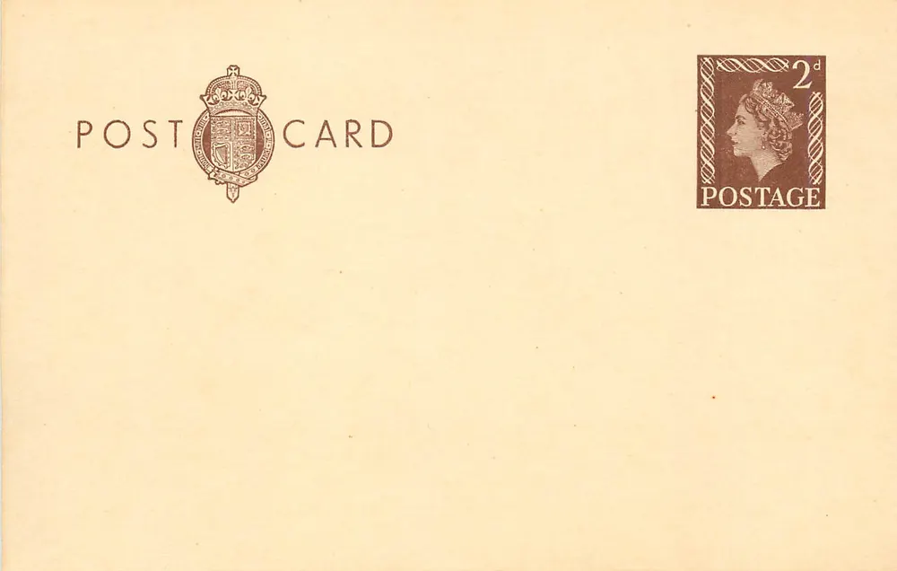 Britische Ansichtskarte — 2d-Stempel der Königin Elizabeth II — Verlag nicht sichtbar - Vorderseite