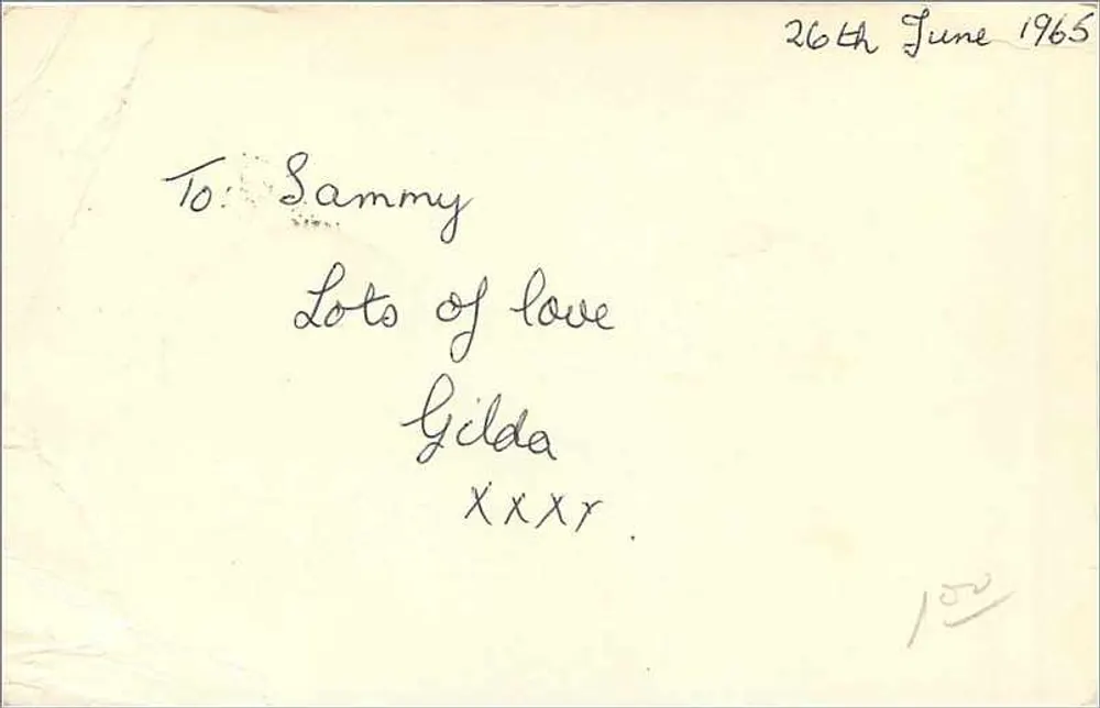 Postkarte aus London — an Mr. S. Conric gesendet — Verlag nicht sichtbar - Rückseite