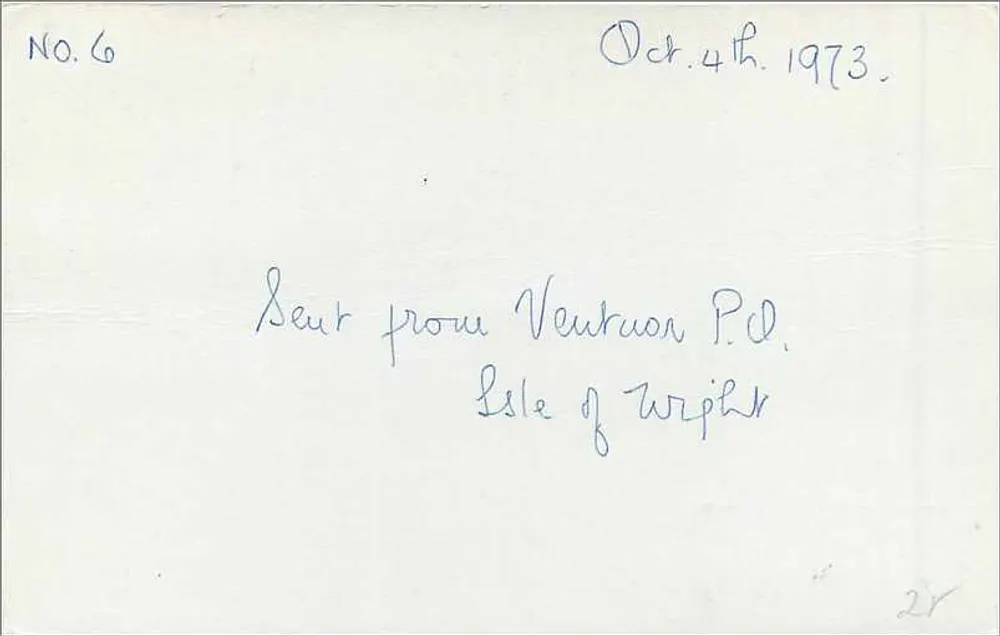 Isle of Wight — Ventnor — Luftbild-Postkarte - Rückseite