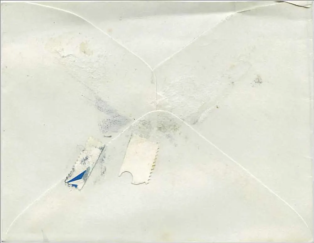 Ansichtskarte an Herrn Cornphill, Insurance Co. Ltd., Manchester — 4d blauer Stempel - Rückseite
