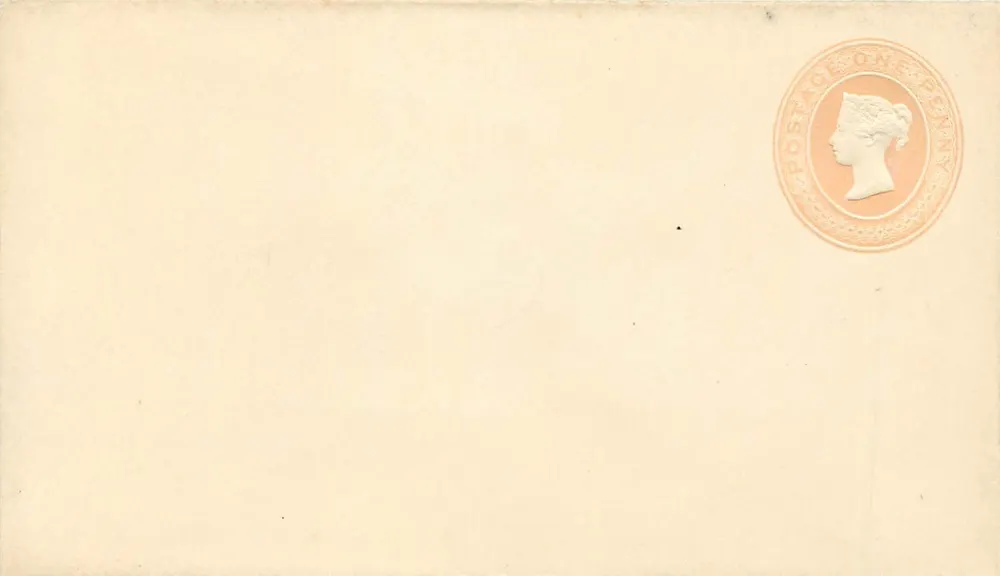 Leere Karteikarte — Briefmarke von einem Penny (1840) — Verlag nicht sichtbar - Vorderseite