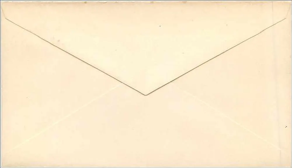 Leere Karteikarte — Briefmarke von einem Penny (1840) — Verlag nicht sichtbar - Rückseite