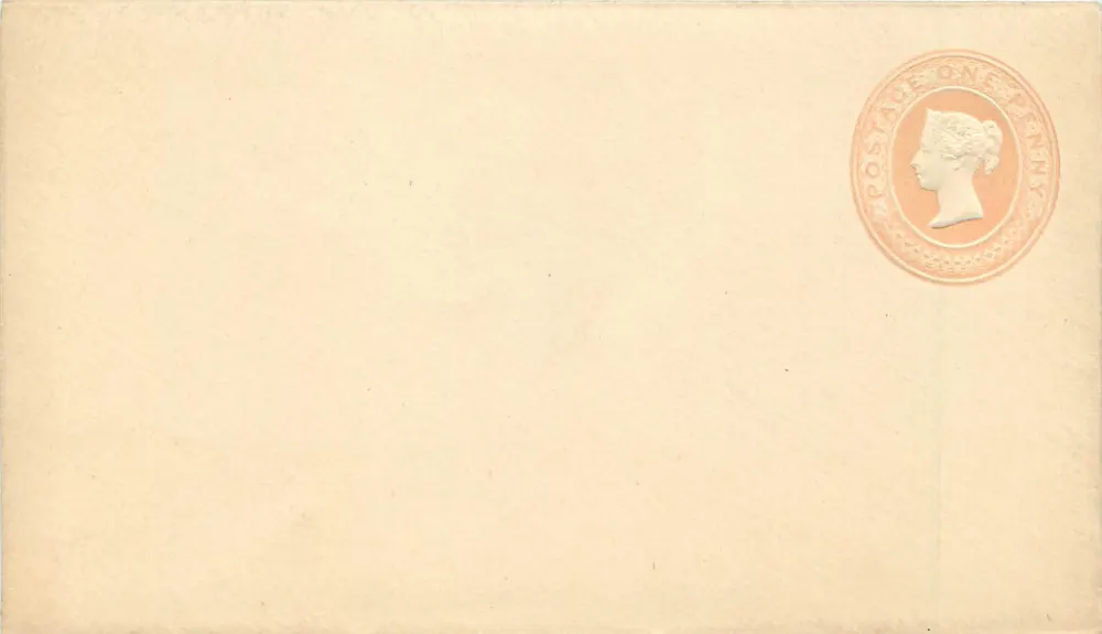 Leere Karteikarte — Briefmarkenwert ein Penny (1840) — Verlag nicht sichtbar - Vorderseite