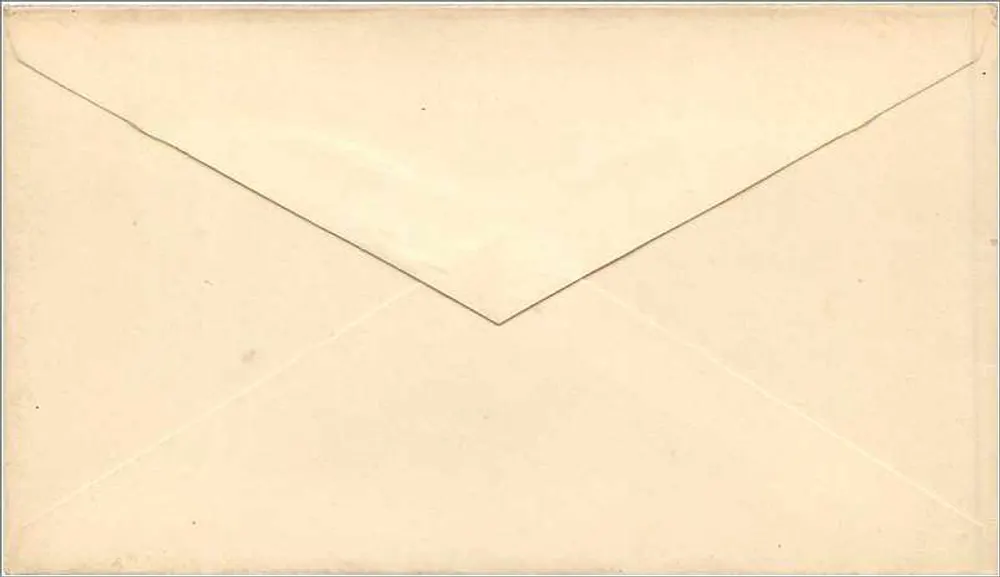 Leere Karteikarte — Briefmarkenwert ein Penny (1840) — Verlag nicht sichtbar - Rückseite