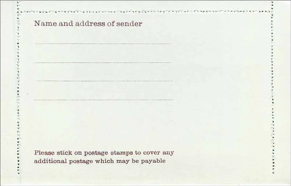 Briefkarte — 7p — Vereinigtes Königreich - Rückseite