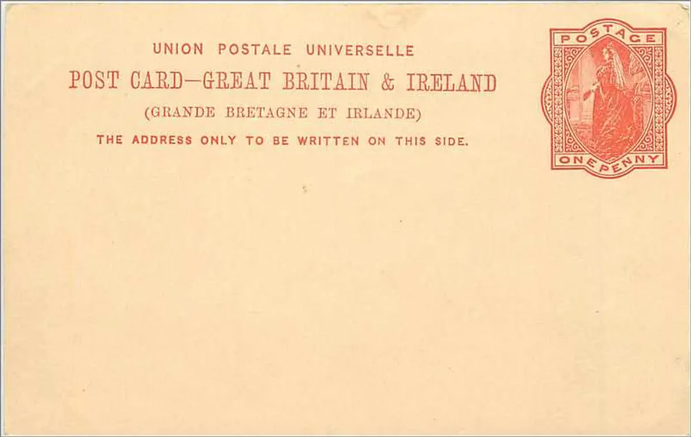Universal-Karte — Großbritannien und Irland — 1 Penny-Stempel - Vorderseite
