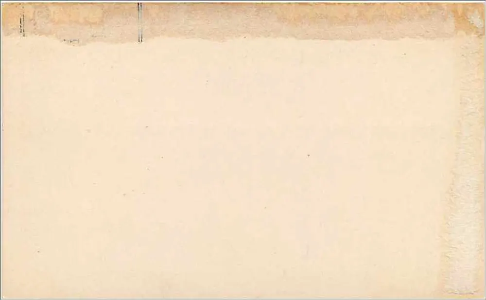 Englische Karteikarte — ½ Penny-Stempel — Vorderseite leer - Rückseite