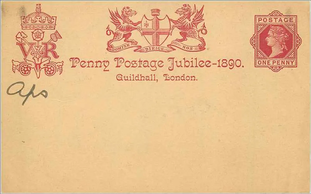 Penny Postage Jubiläum 1890 — Guildhall, London — Gedenkausgabe - Vorderseite