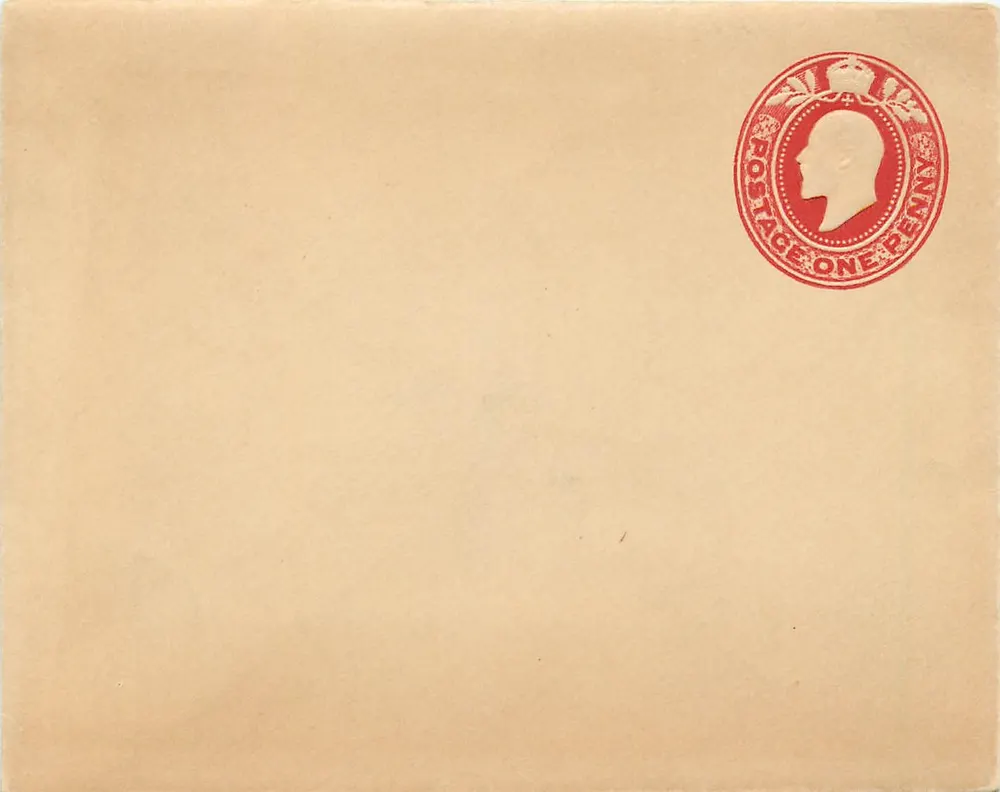 Britischer Briefstempel — 1 Penny (1902) Briefstempel — ohne gedruckten Text - Vorderseite