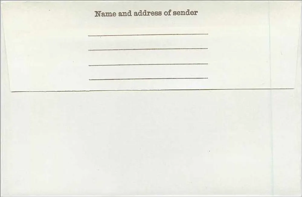 Englische Ansichtskarte — Briefmarken von 1d und 4d — Verlag unbekannt - Rückseite