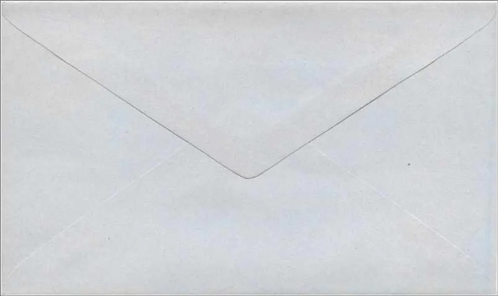 Halbpfennig-Poststempel-Umschlag — roter Stempel mit Profil — ohne gedruckten Text - Rückseite