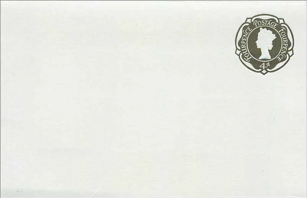 Leere Karteikarte — 4 Pence-Stempel — Verlag nicht sichtbar - Vorderseite