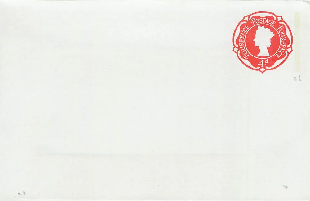 Carte postale vierge — timbre 4d rouge — éditeur non visible - Recto