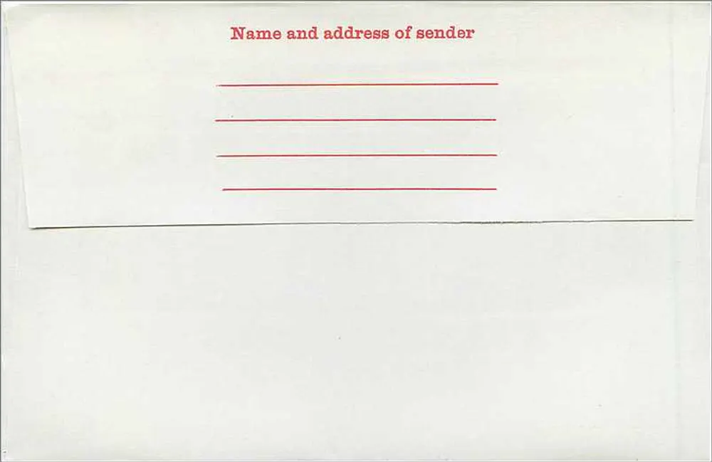 Carte postale vierge — timbre 4d rouge — éditeur non visible - Verso
