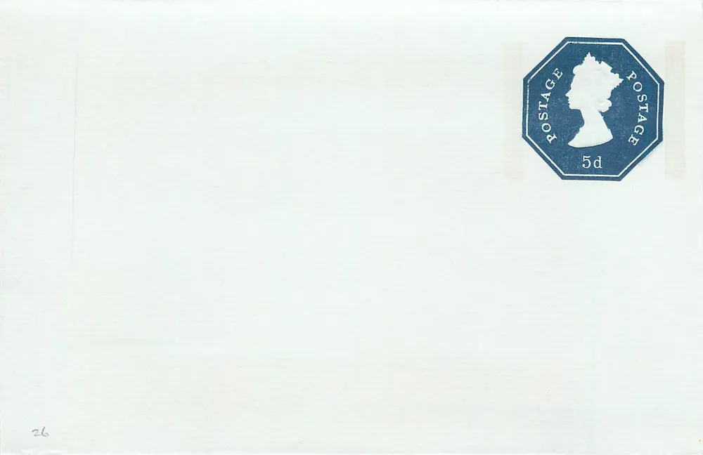 Englische Ansichtskarte — oktaederförmiger 5d-Stempel — Verlag nicht sichtbar - Vorderseite