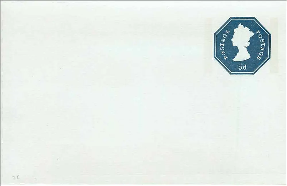 Englische Ansichtskarte — oktaederförmiger 5d-Stempel — Verleger nicht sichtbar - Vorderseite
