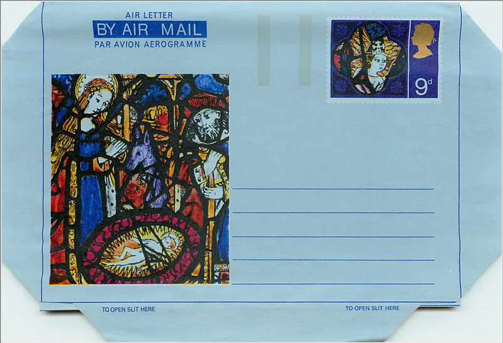 Adoration der Schäfer — 15. Jahrhundert, Glasfenster — McCorquodale & Co Ltd - Vorderseite