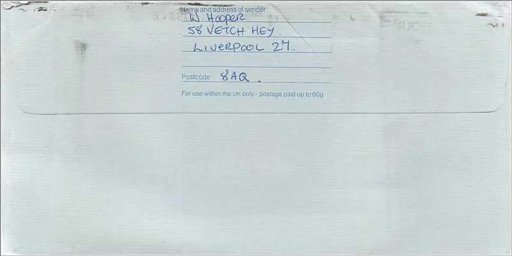 Liverpool — Brief an das australische Konsulat in Manchester — Royal Mail - Rückseite